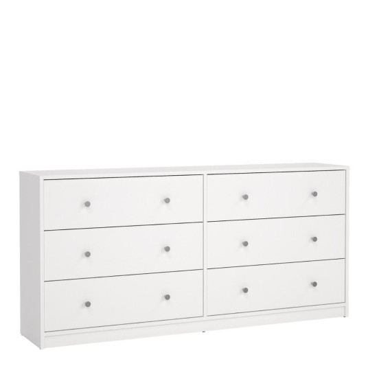 Cómoda Mai Blanca de 6 Cajones