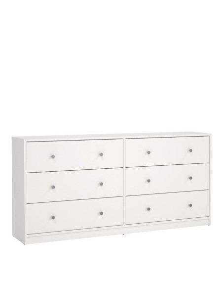 Cómoda Mai Blanca de 6 Cajones
