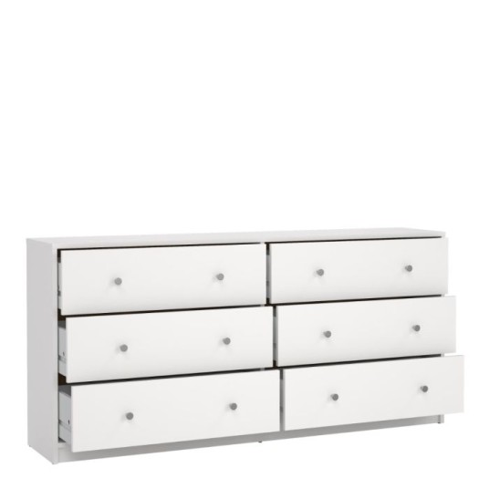 Cómoda Mai Blanca de 6 Cajones