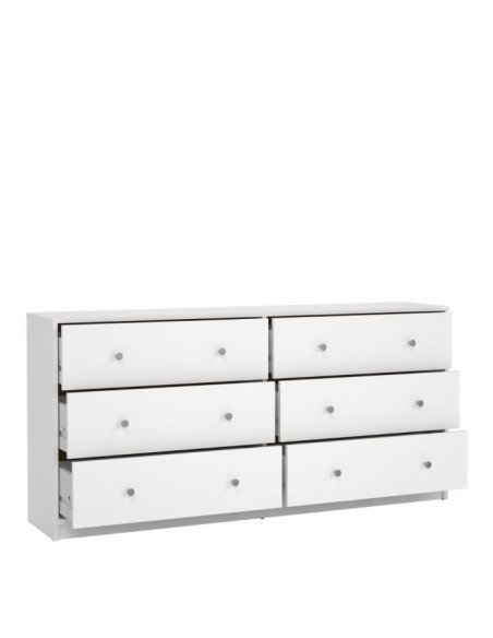 Cómoda Mai Blanca de 6 Cajones