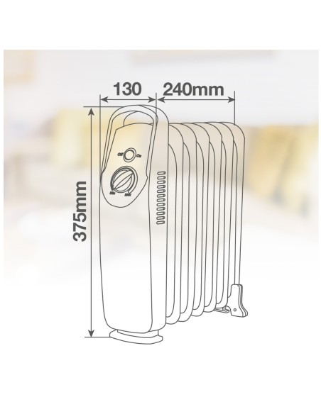 Mini Radiador de Aceite Eldere Niaros 500 W