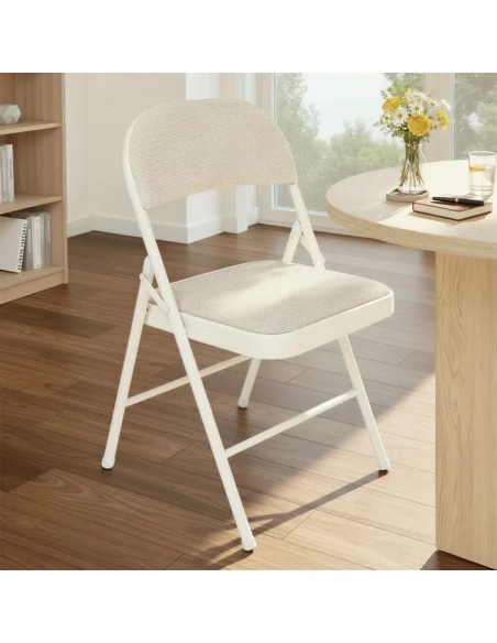 Silla Plegable Flexy Beige Fesmés con Asiento Acolchado