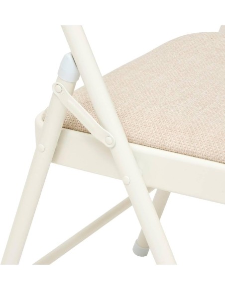 Silla Plegable Flexy Beige con Asiento Acolchado