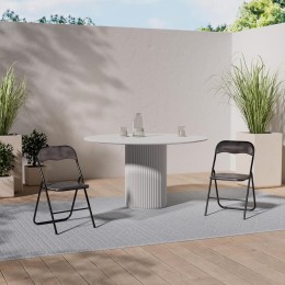 Silla Plegable de Terciopelo Gris con Estructura de Acero