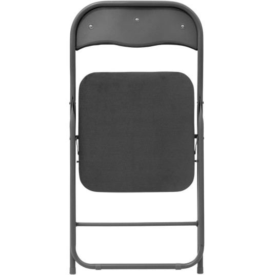 Silla Plegable de Terciopelo Gris con...