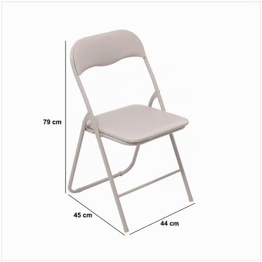 Silla Plegable Acolchada con Respaldo...