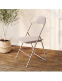 Silla Plegable Acolchada con Respaldo Tapizado en PVC