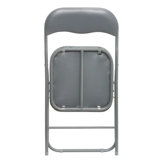 Silla Plegable Gris Claro Acolchada