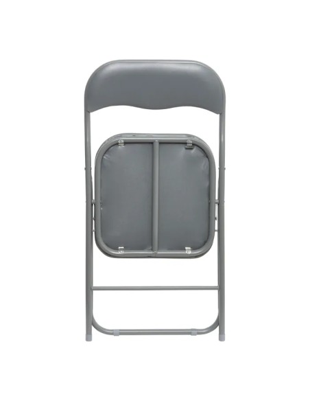 Silla Plegable Gris Claro Acolchada