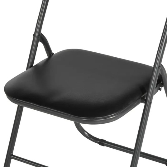 Silla Plegable Acolchada negro