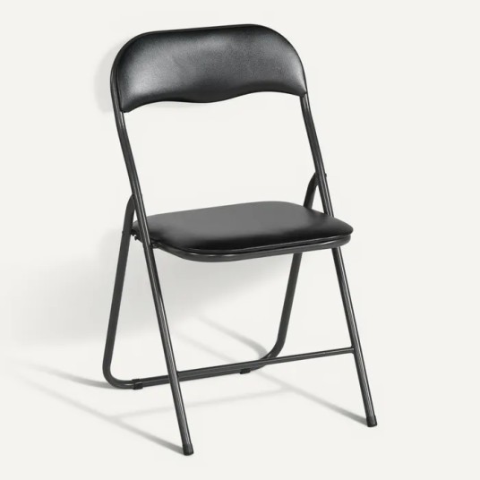 Silla Plegable Acolchada negro
