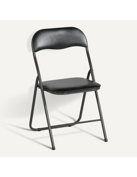 Silla Plegable Acolchada negro