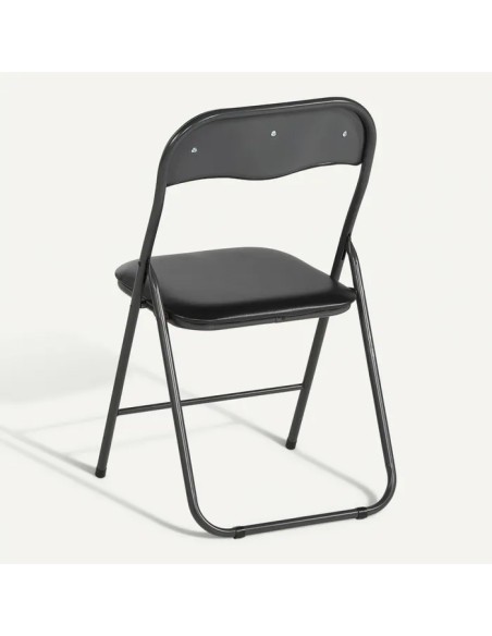 Silla Plegable Acolchada negro