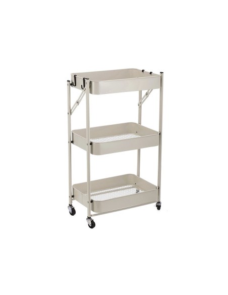 Carrito Auxiliar de Cocina Plegable Beige