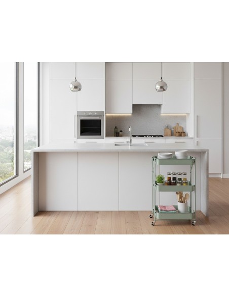 Carrito Auxiliar de Cocina Plegable Verde