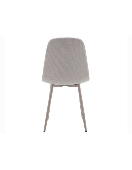 Silla de Comedor Lima Beige con Estructura de Acero Color Crema