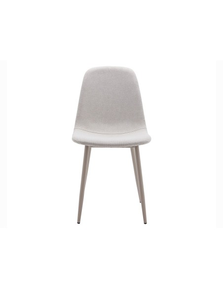 Silla de Comedor Lima Beige con Estructura de Acero Color Crema