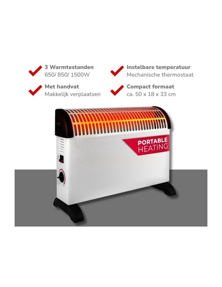 Convector Eléctrico Alpina Blanco 1500W
