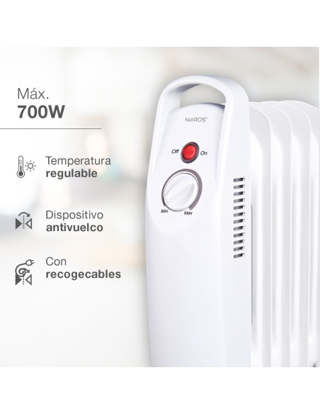 Mini Radiador de Aceite Eldere Niaros 700W