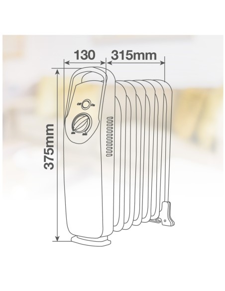 Mini Radiador de Aceite Eldere Niaros 700W