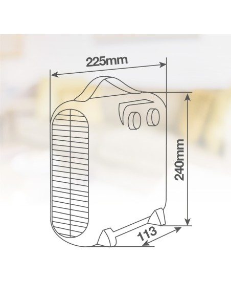 Calefactor Eléctrico Aitsa Niaros 2000W Gris