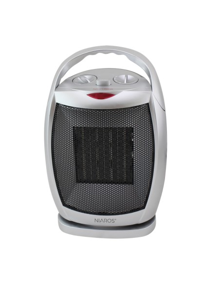 Calefactor Cerámico Giratorio Prata Niaros 1500W Gris