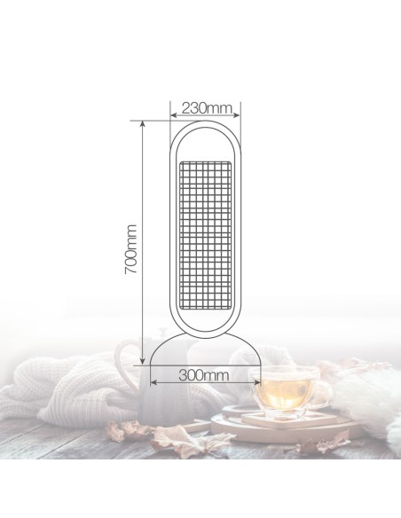 Estufa Eléctrica de Carbono Giratoria Mukah Niaros 900W