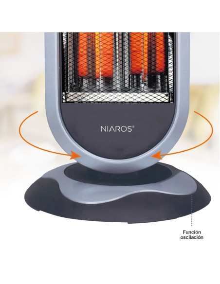 Estufa Eléctrica de Carbono Giratoria Mukah Niaros 900W