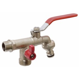 GRIFO METAL DOBLE SALIDA