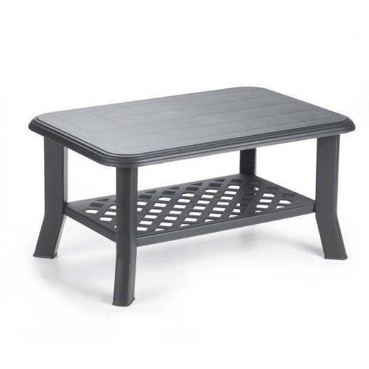 MESA BAJA DE RESINA NISO ANTRACITA 90x60x46 cm