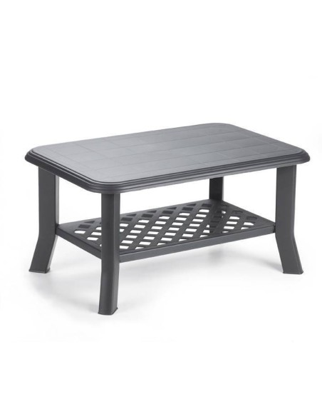 MESA BAJA DE RESINA NISO ANTRACITA 90x60x46 cm