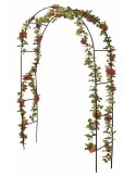 Arco metálico decorativo para rosales y plantas trepadoras en jardín