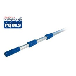 "Pértiga telescópica GRE de aluminio 3,6 m para limpieza de piscinas – compatible con recogehojas y limpiafondos"