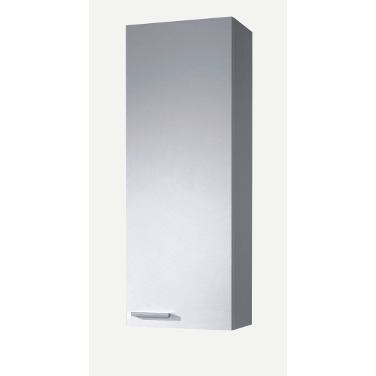 Columna de baño Koncept blanca brillo colgante con una puerta.