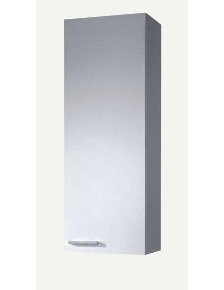 Columna de baño Koncept blanca brillo colgante con una puerta.