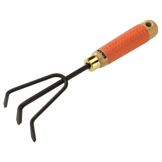 Escarificador Bikain 83R para jardín, dientes de acero laminado y mango de madera con caucho 30 cm