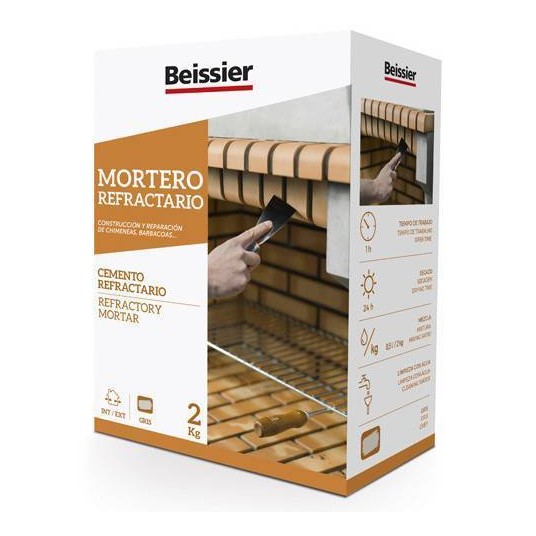 mortero refractario Beissier 2kg bolsa