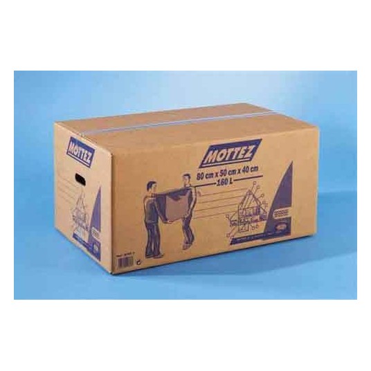 Caja de cartón marrón para mudanzas disponible en varios tamaños