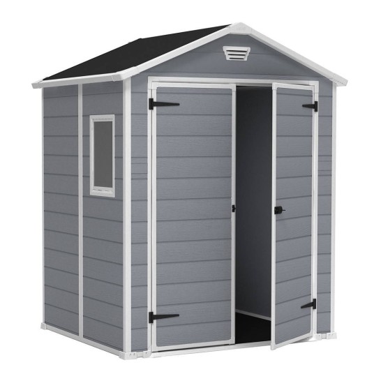 Caseta Manor 6x5DD gris con puerta doble