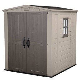 Caseta Factor 6x6 imitación madera marrón beige