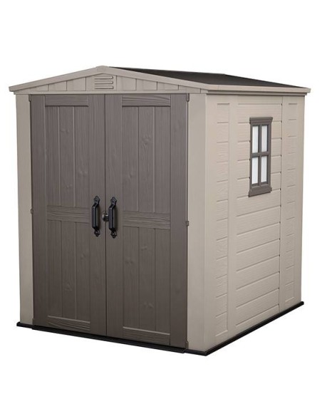 Caseta Factor 6x6 imitación madera marrón beige
