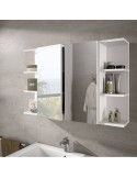 camerino de baño con espejo blanco brillo moderno