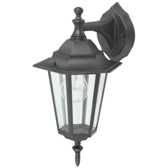 lámpara pared exterior descendente alumino y cristal IP44