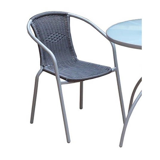 Silla de Jardín Apilable Acero y...