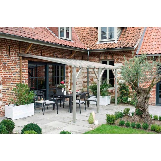 Pérgola Adosable de Madera Etreta 4x3 m