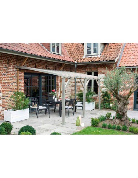 Pérgola Adosable de Madera Etreta 4x3 m