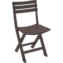 Silla plegable Komodo de resina antracita para jardín o interior