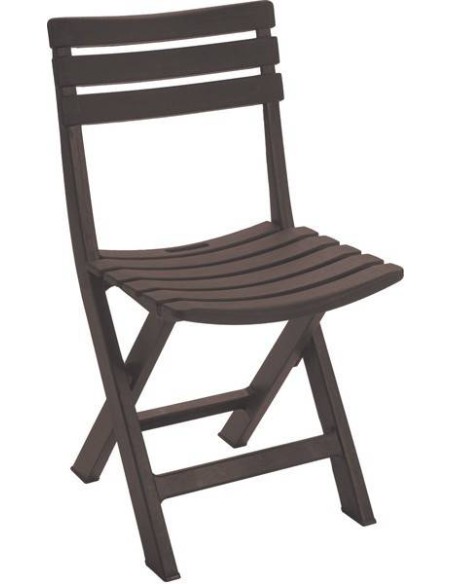 Silla plegable Komodo de resina antracita para jardín o interior