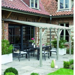 pérgola adosable de madera Etreta para terraza