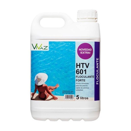 "Floculante líquido para piscina – Envase de 5 litros para eliminar turbidez y clarificar el agua"
